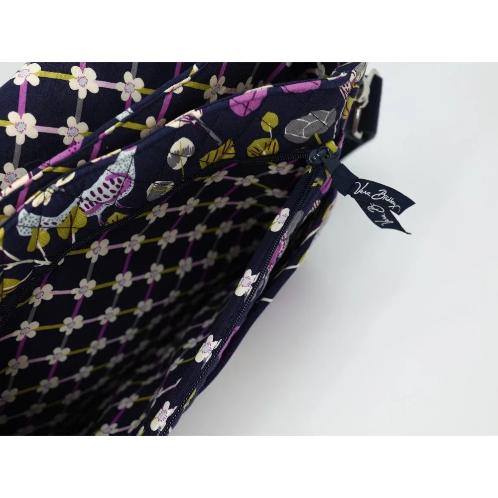 Vera Bradley Womens Crossbody Messenger Bag Floral Quilted Multicolor Adjustable